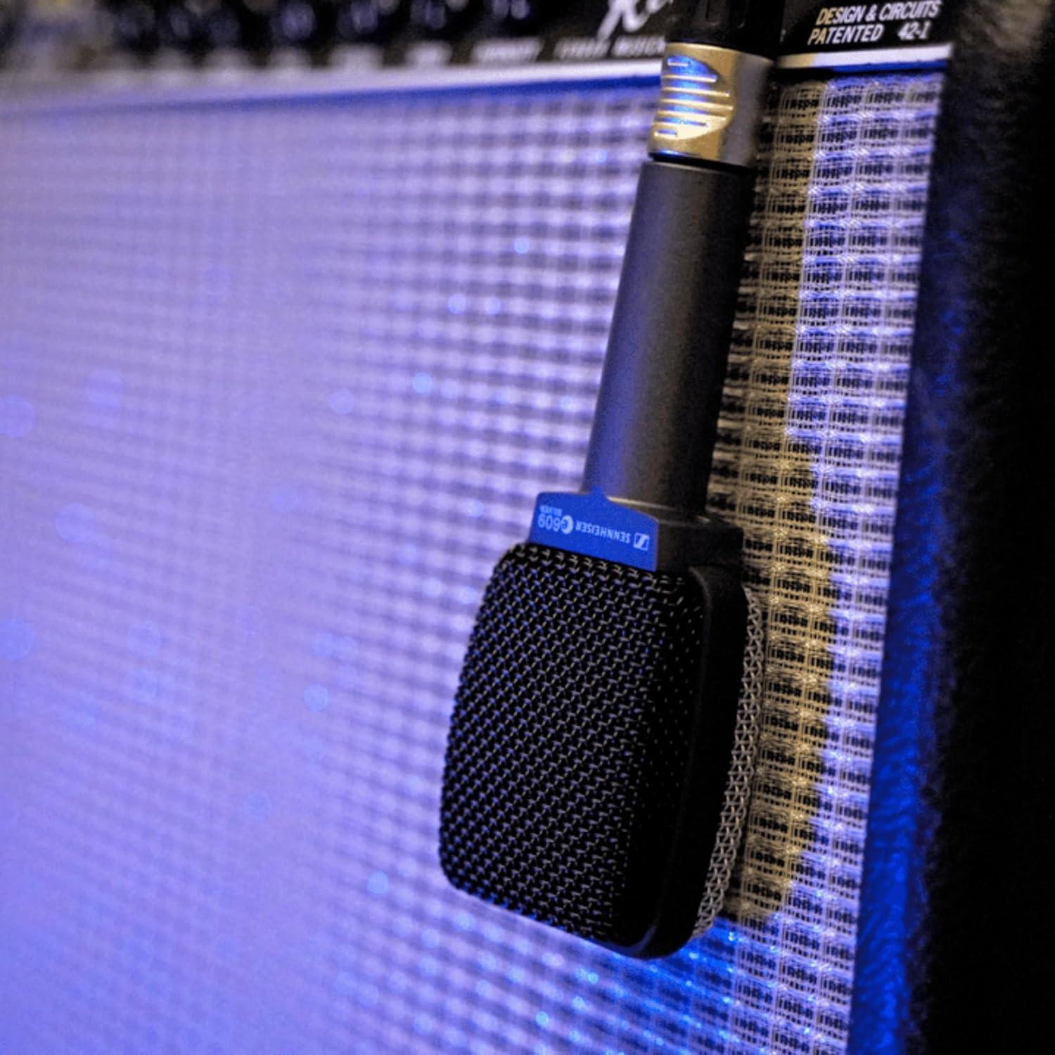 Micrófono Dinámico Supercardioide Sennheiser e 609 Plata con Soporte y Cable XLR