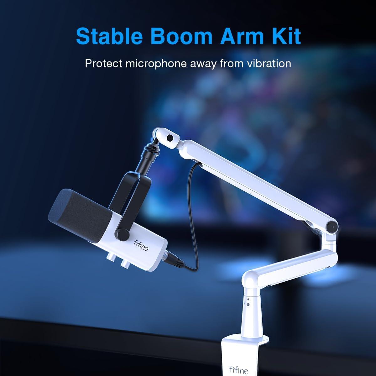 Micrófono Gaming FIFINE XLR/USB con Soporte y RGB