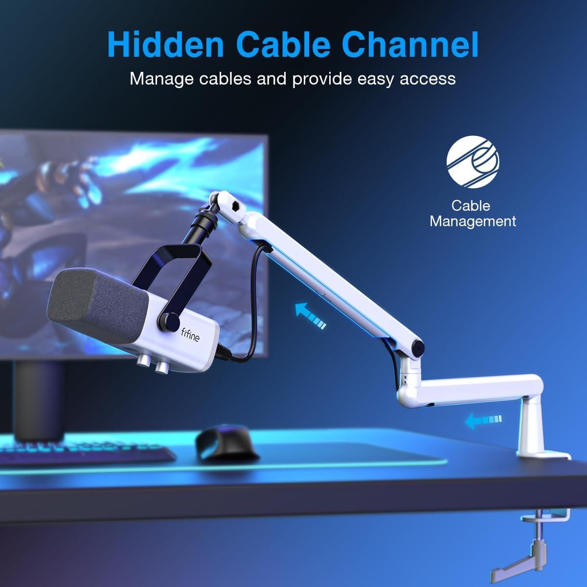 Micrófono Gaming FIFINE XLR/USB con Soporte y RGB