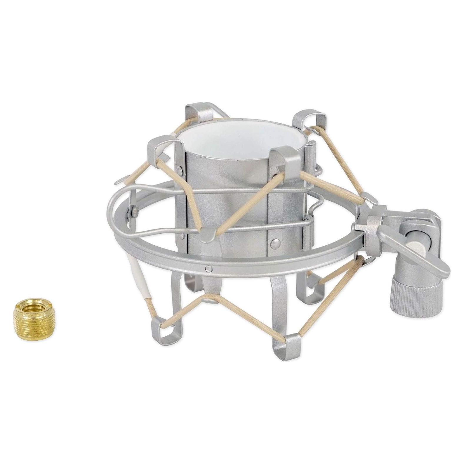 Montura de Choque Rockville ROCKSHOCK Plateada para Micrófonos