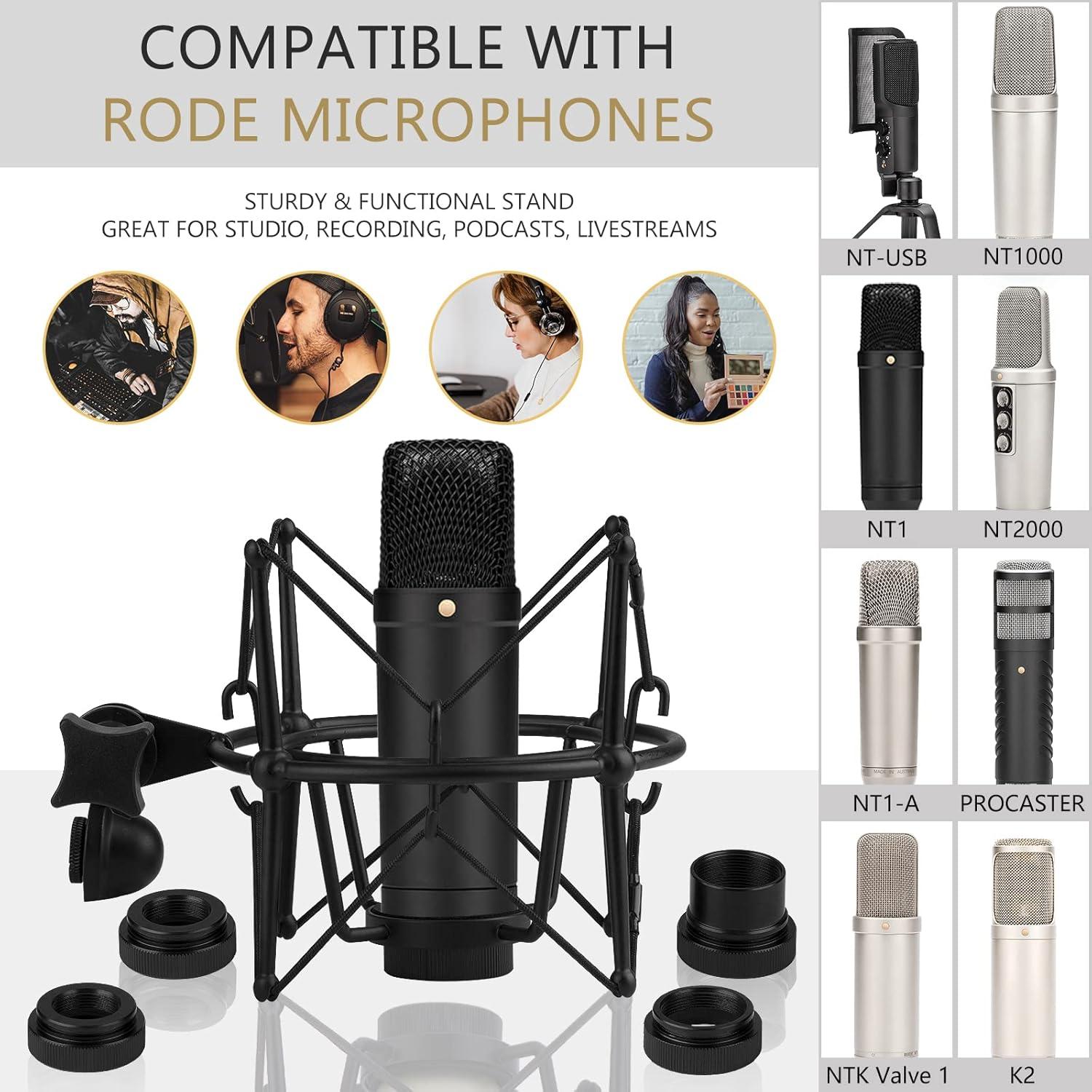 Soporte de Micrófono Geekria Antivibración para Rode NT-USB, NT1, NT2, NT1000, NT2000