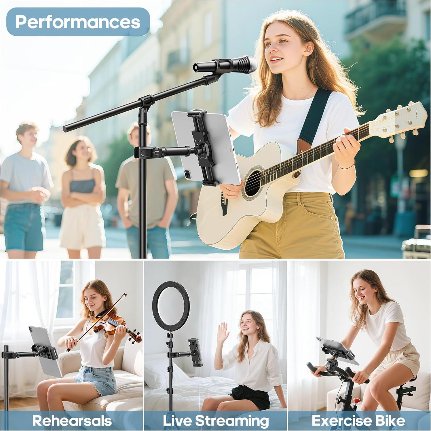 Soporte para iPad KDD Ajustable para Micrófono 4.7-12.9"