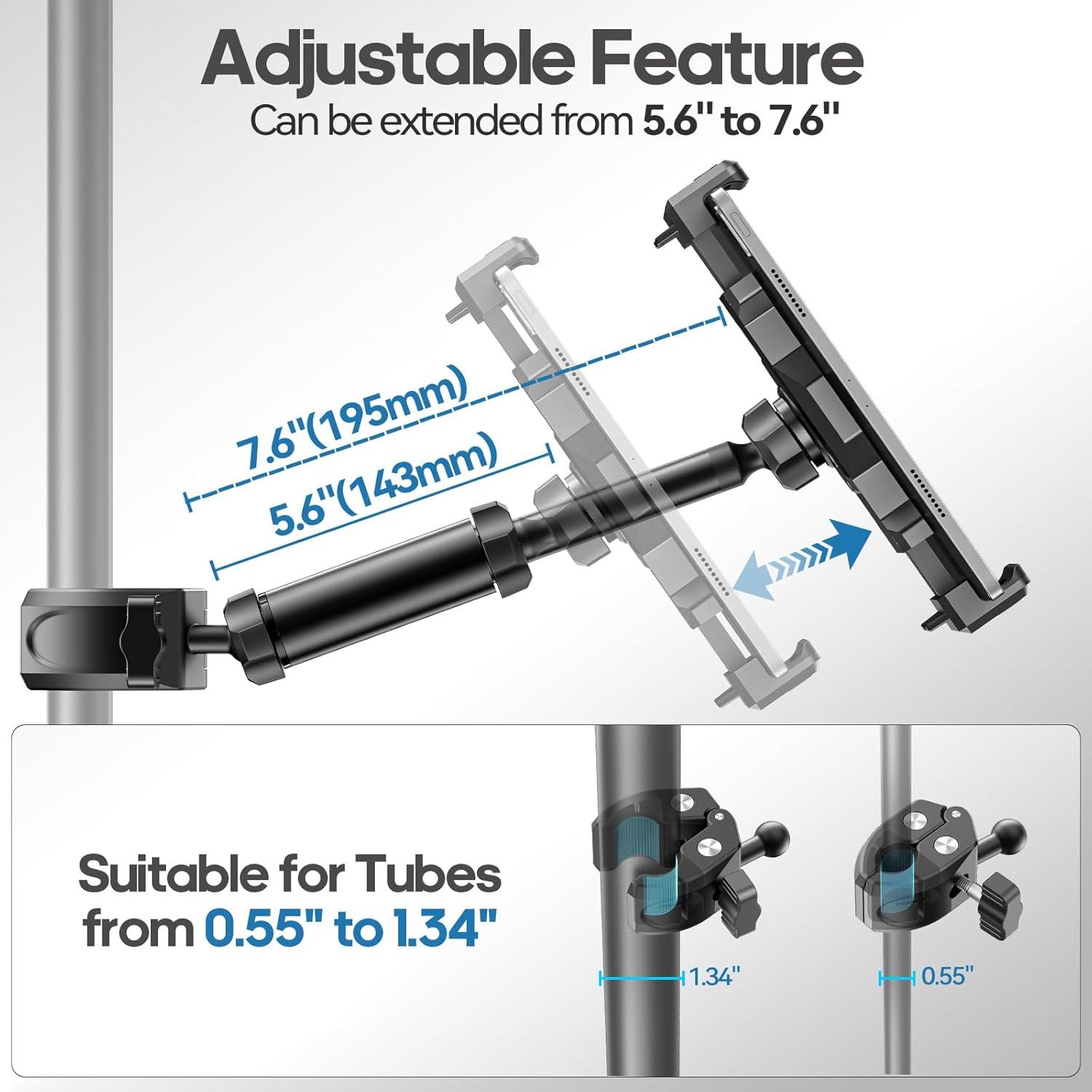 Soporte para iPad KDD Ajustable para Micrófono 4.7-12.9"