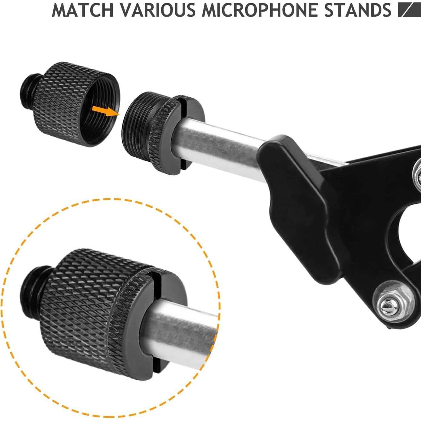 Adaptador de Soporte de Micrófono Frgyee 12 Piezas 5/8 a 3/8