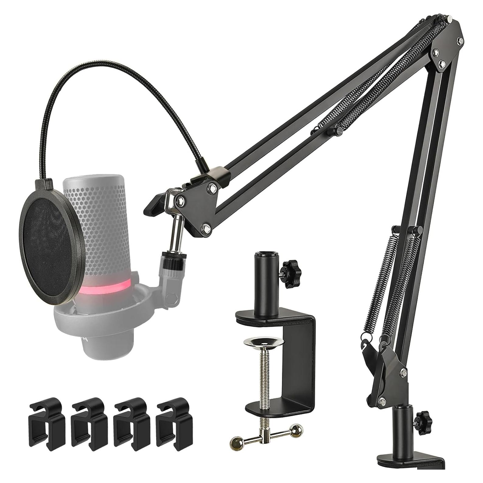 Soporte de Micrófono HyperX DuoCast con Filtro Antipop Ajustable