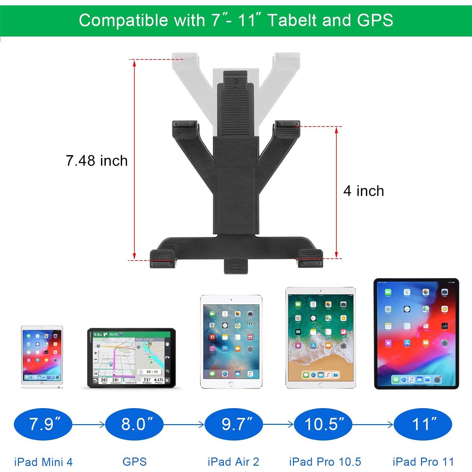 Soporte para Tableta iTODOS Ajustable 7-11" para Bicicleta y Más