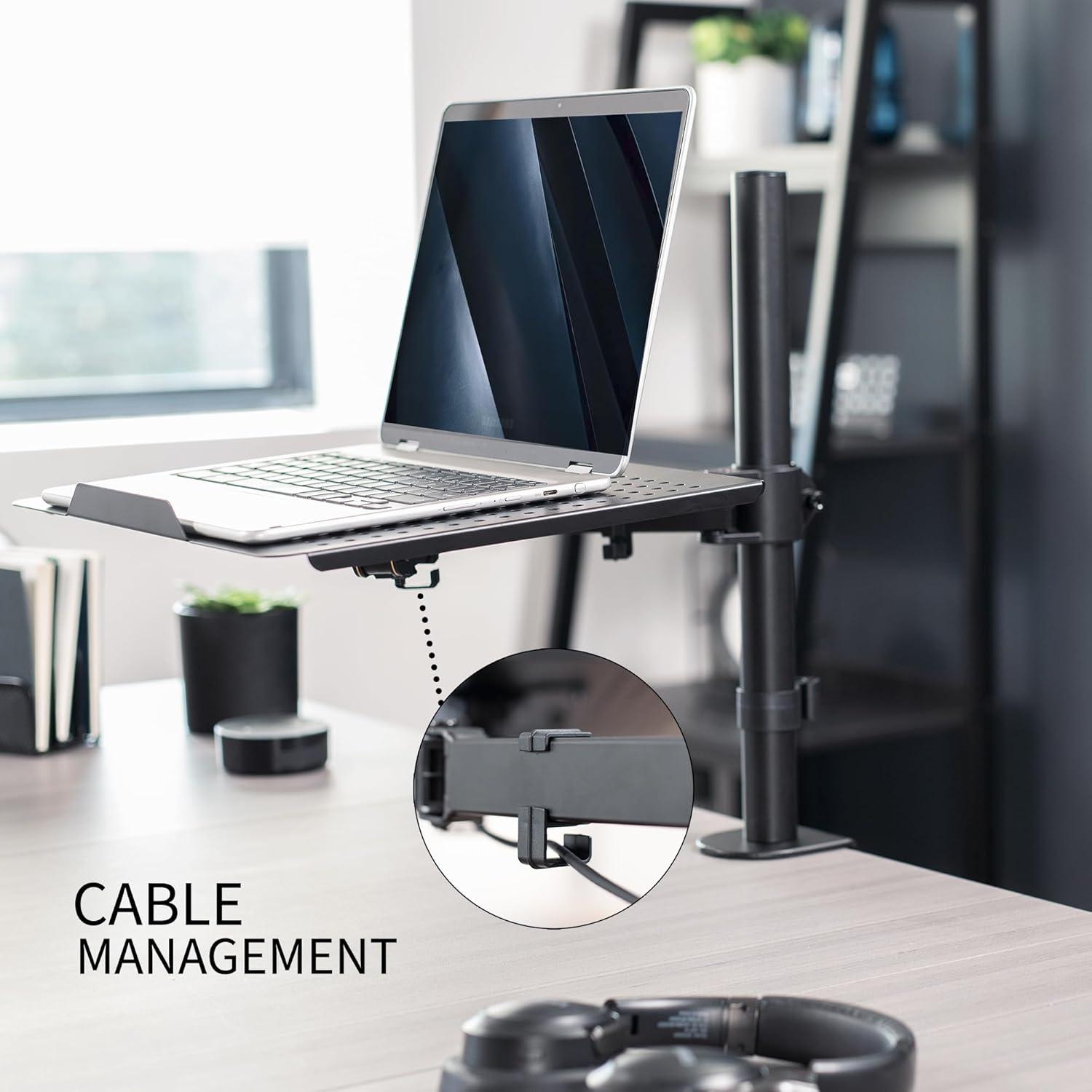 Soporte de Escritorio para Laptop VIVO STAND-V001L Ajustable Negro
