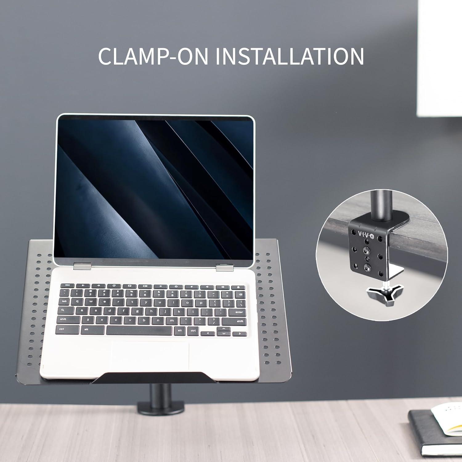 Soporte de Escritorio para Laptop VIVO STAND-V001L Ajustable Negro