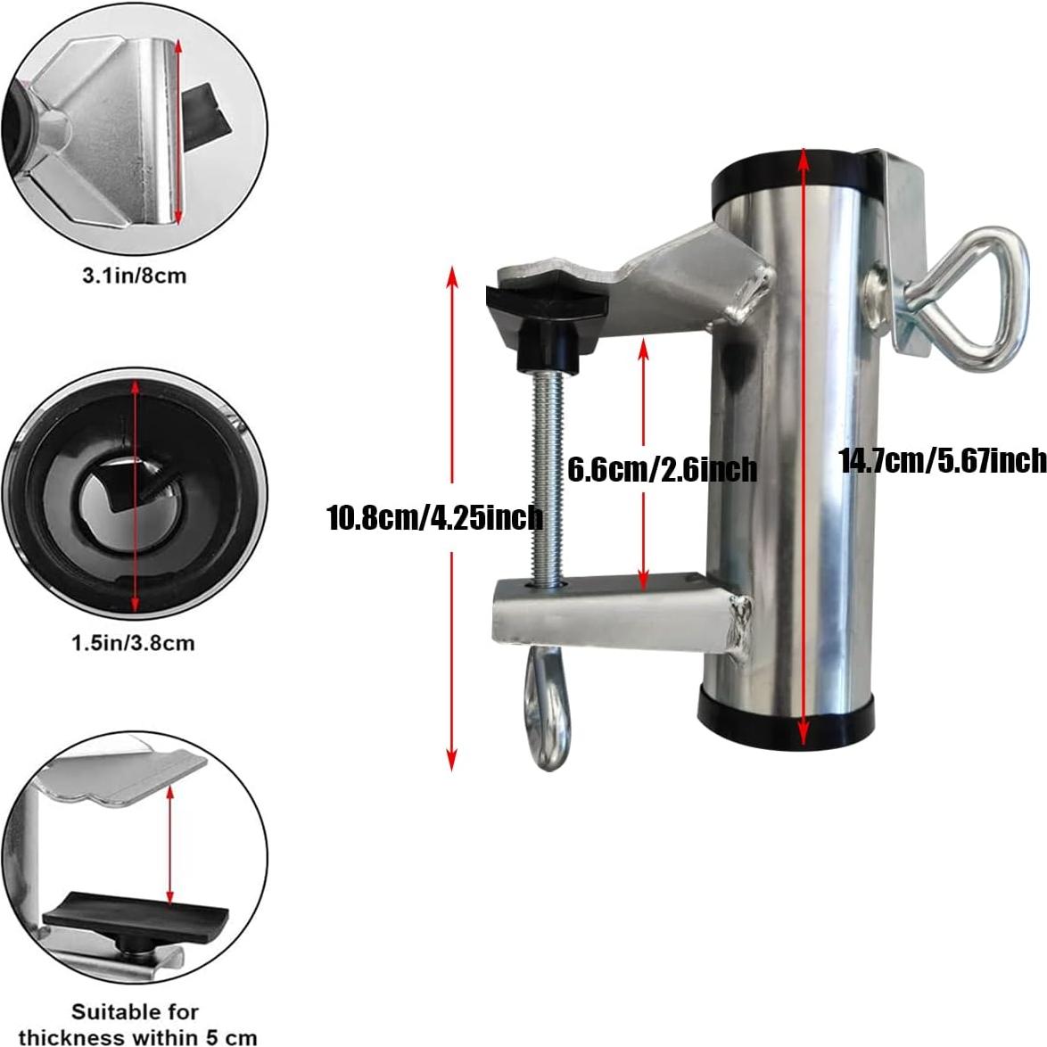 Soporte Abrazadera para Paraguas Cunguv de Acero 5 cm