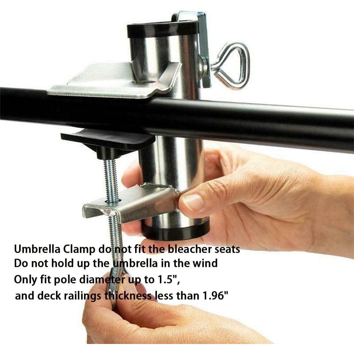 Soporte Abrazadera para Paraguas Cunguv de Acero 5 cm