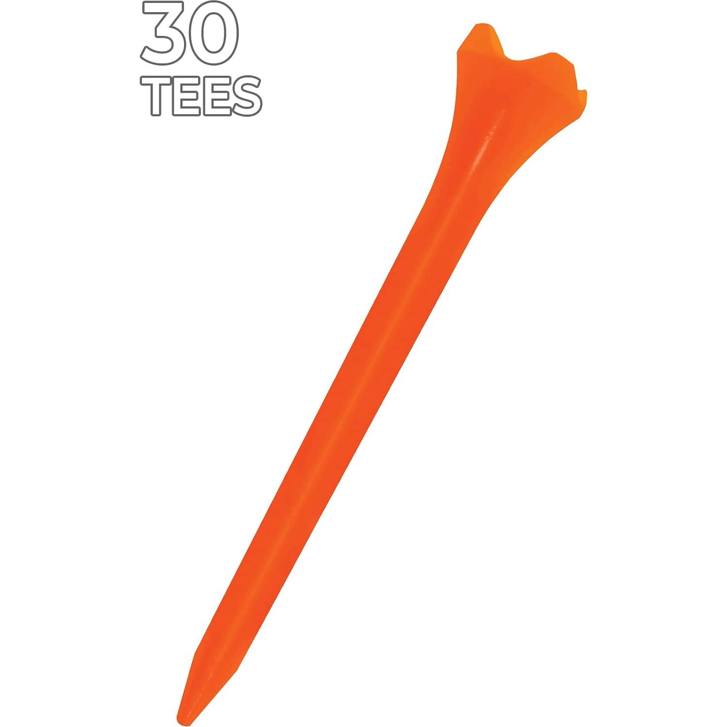Tees de Golf Pride 30 Contenido Naranja 8.26 cm Plástico