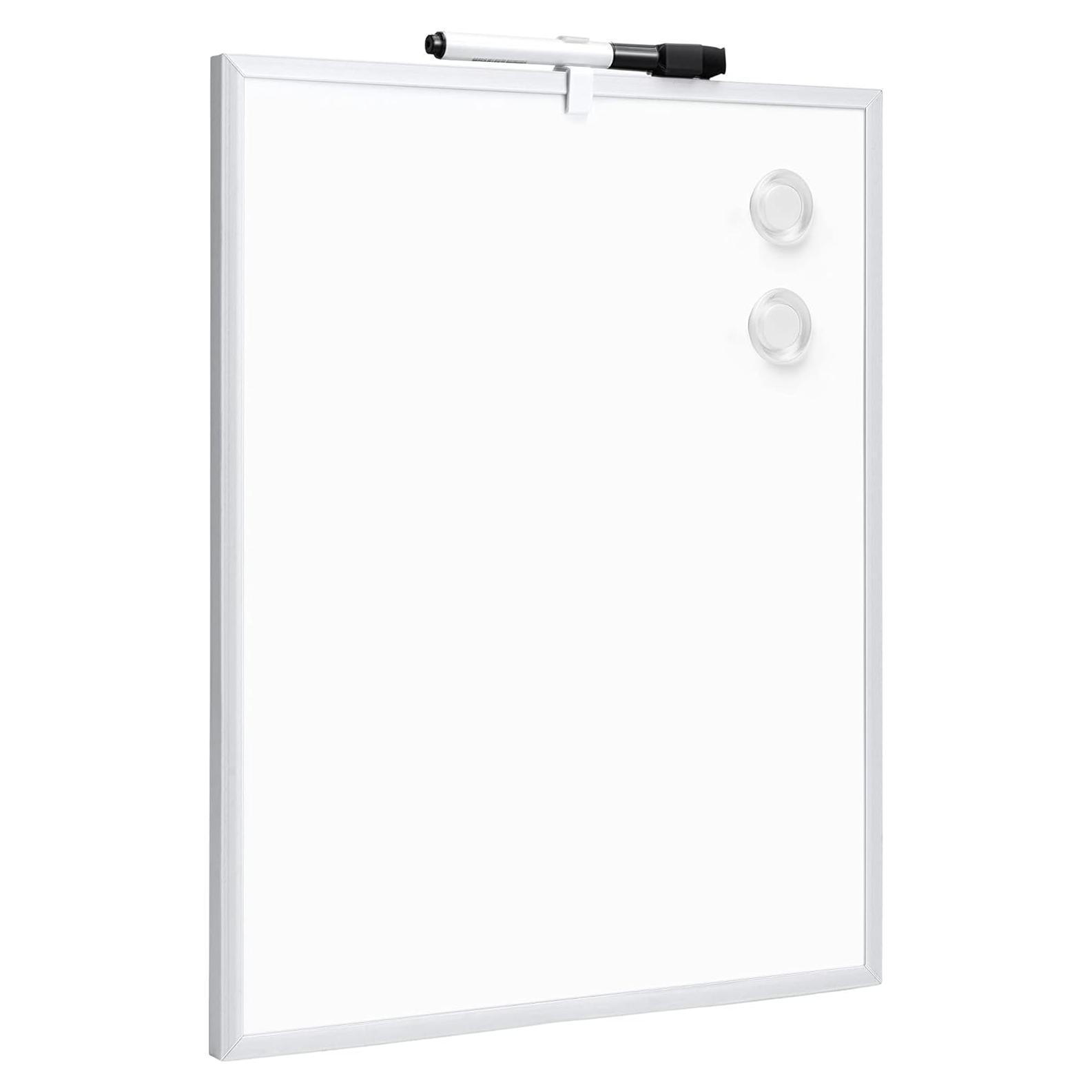 Pizarra Blanca Magnética Amazon Basics 28x36 cm con Marco de Aluminio