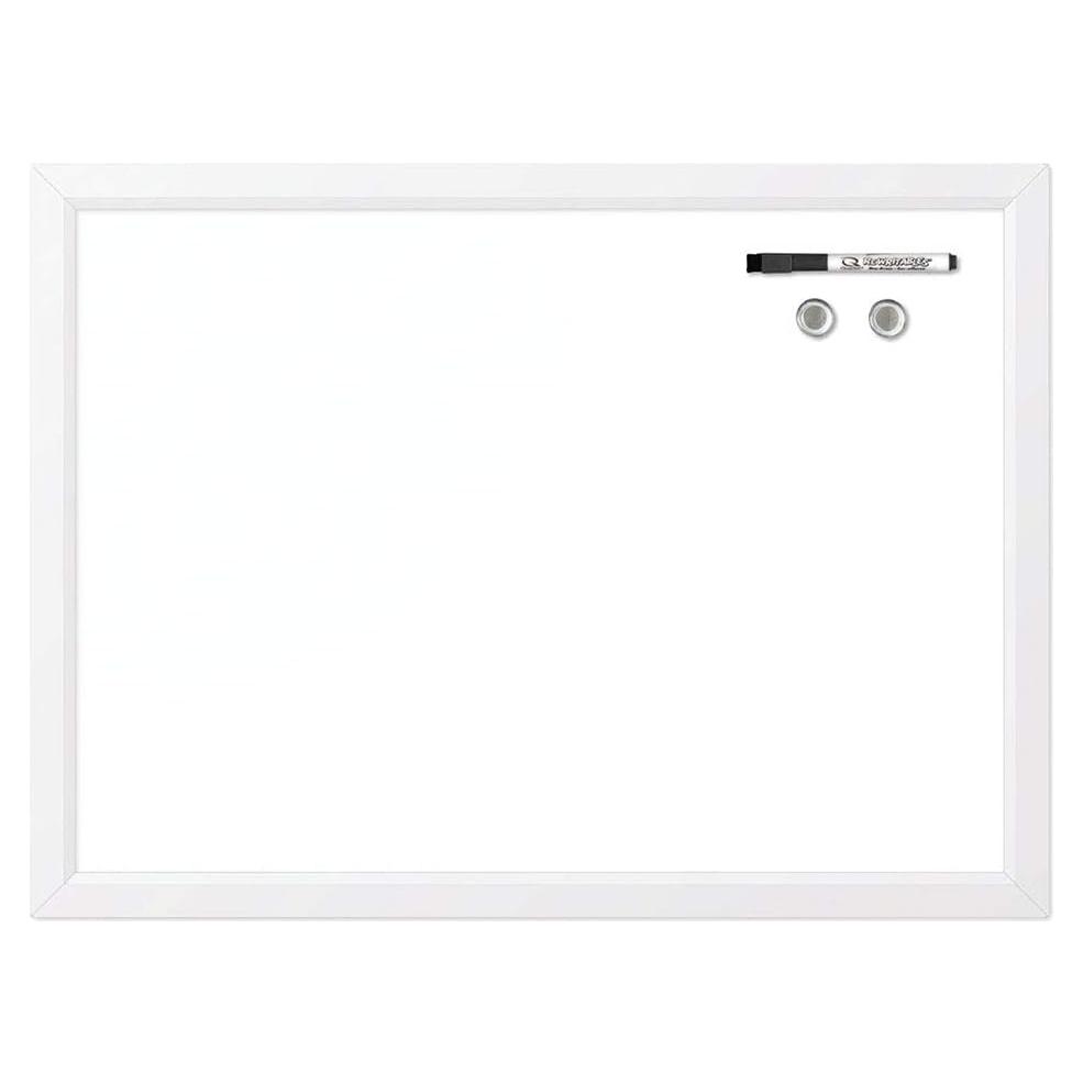 Tablero Blanco Magnético Borrado en Seco Quartet 43x58 cm