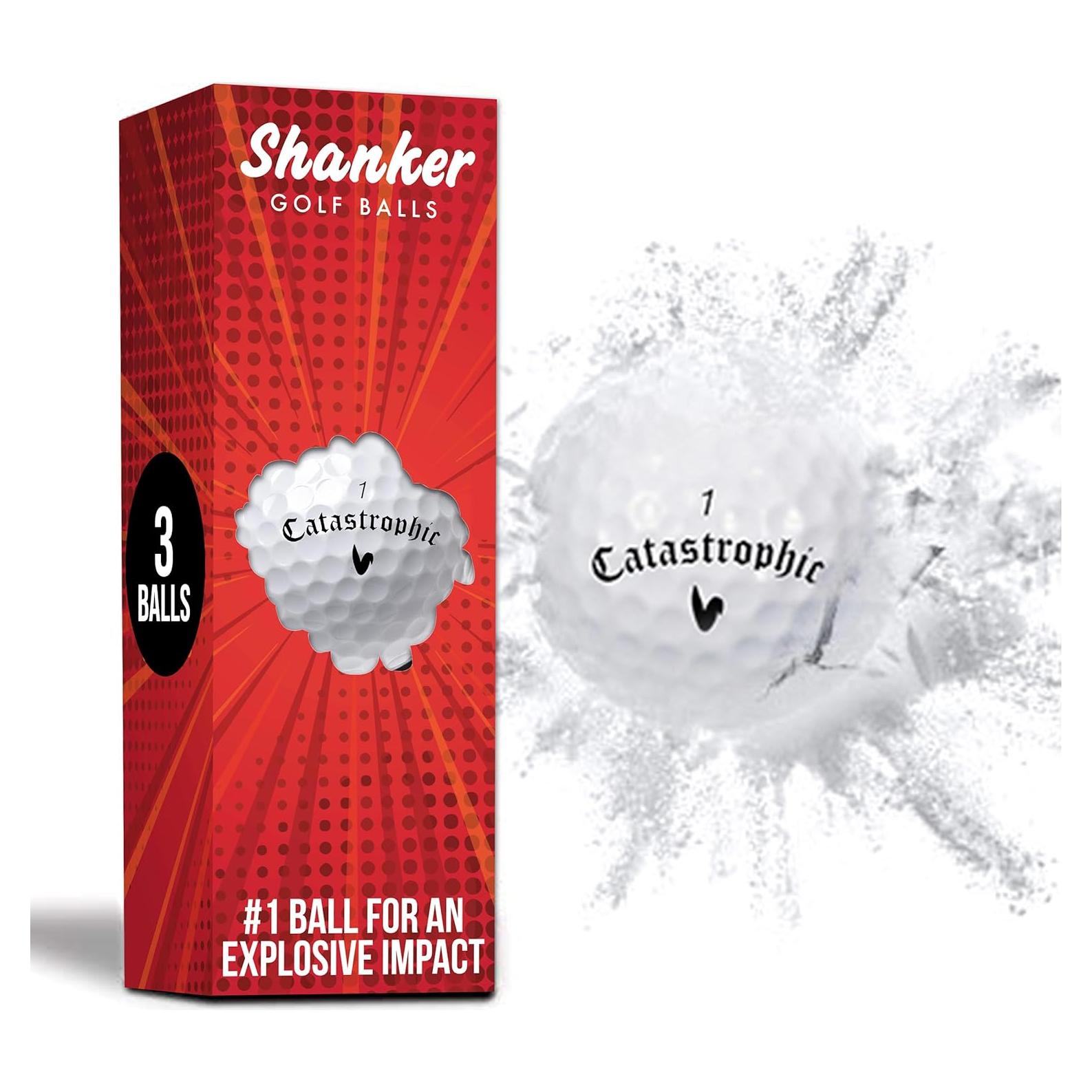 Pelotas de Golf Explosivas Shanker - Broma Divertida (Paquete de 3)