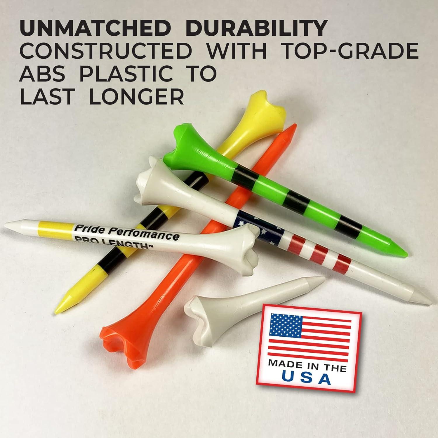 Tees de Golf de Plástico Pride Performance 8.26 cm - 30 Unidades