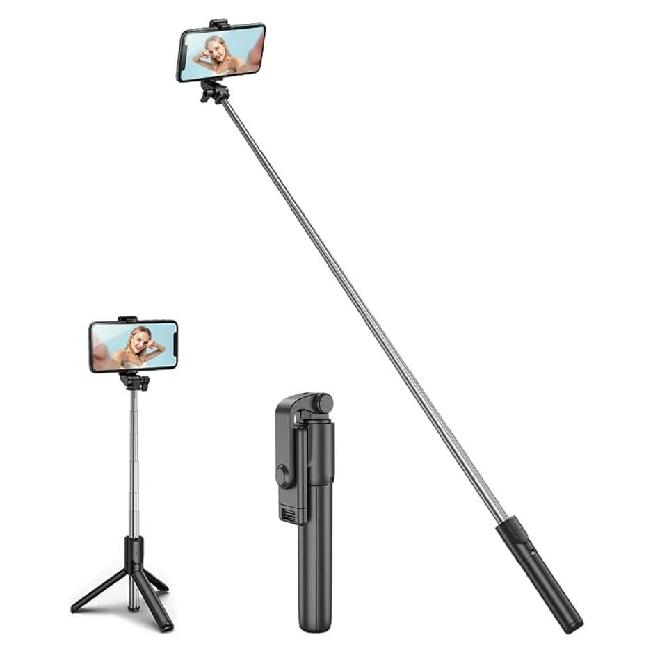 Palo de Selfie Trípode Tianle Extensible 19-102 cm Negro