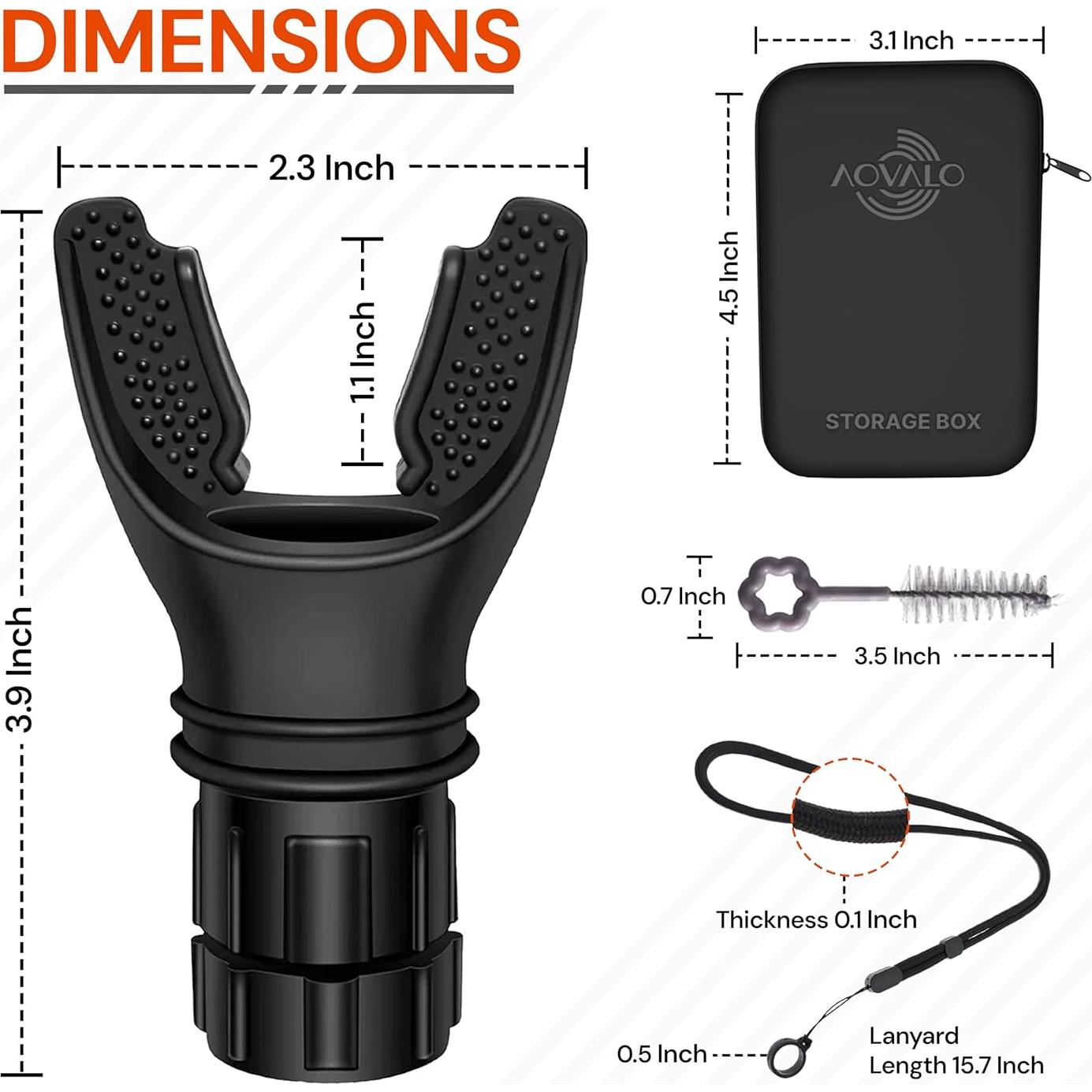 Entrenador de Respiración Aovalo - Dispositivo Portátil Ajustable