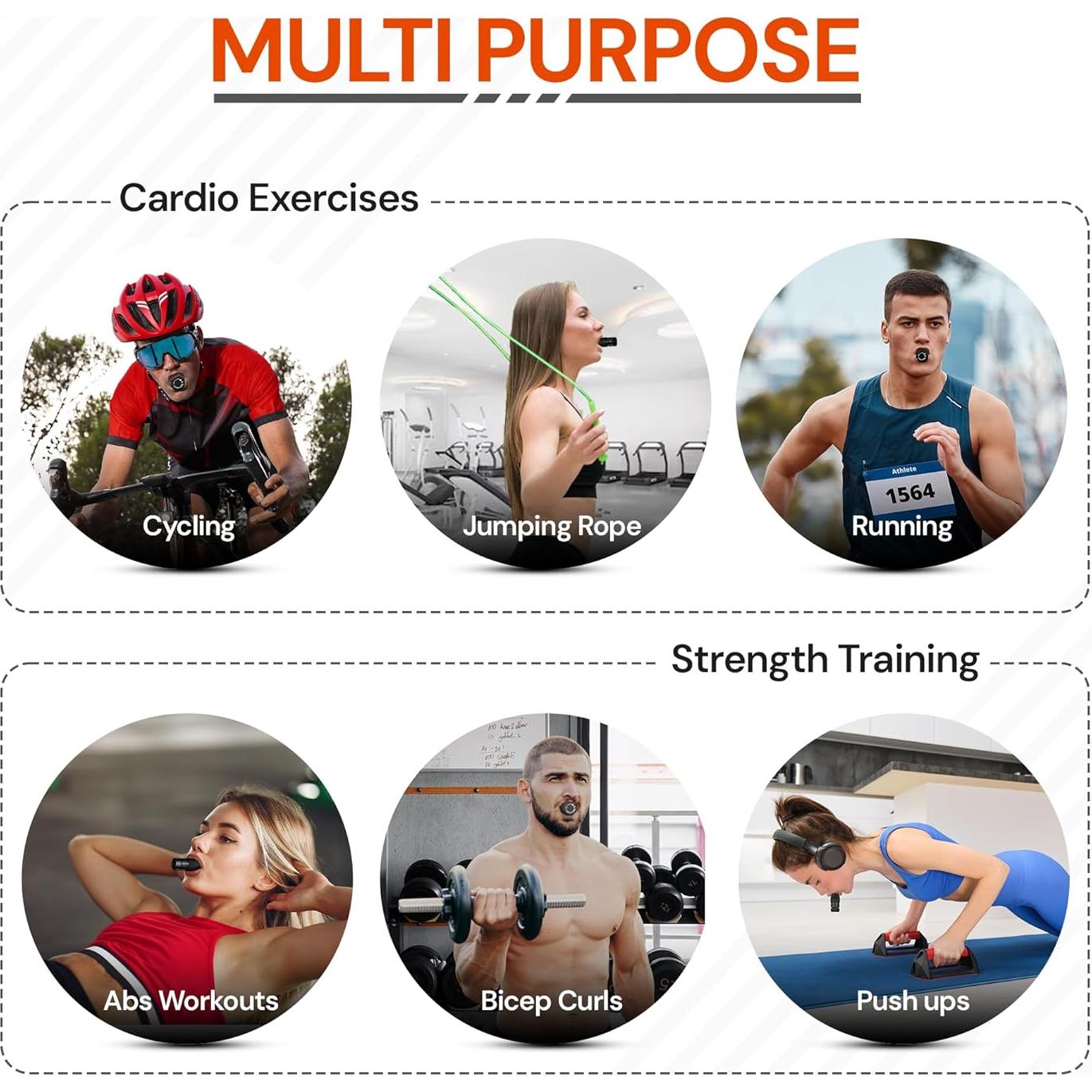 Entrenador de Respiración Aovalo - Dispositivo Portátil Ajustable