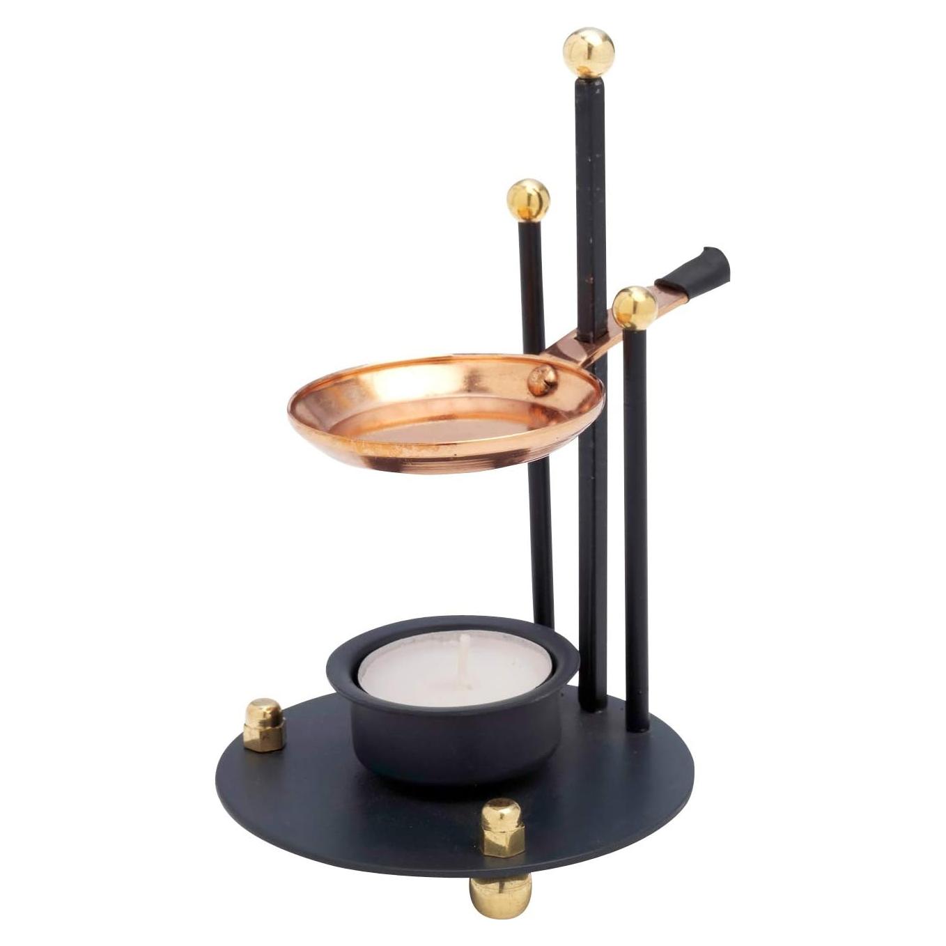 Horno de Incienso Hecho a Mano con Sartén de Cobre 16 cm