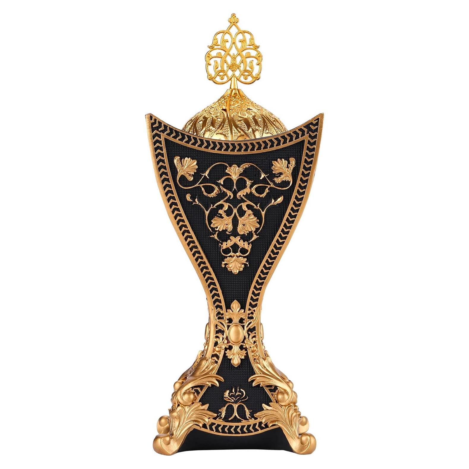 Horno de Incienso TERSCHELLING de Resina con Motivos Dorados