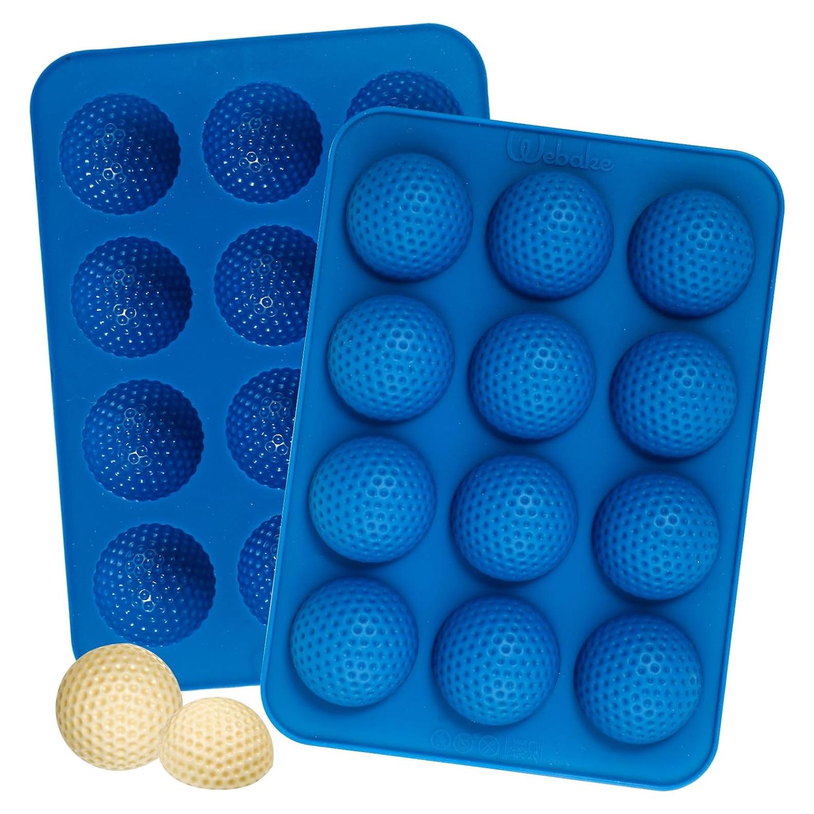 Moldes de Chocolate Webake Pelota de Golf 12 Cavidades 2 Pzs