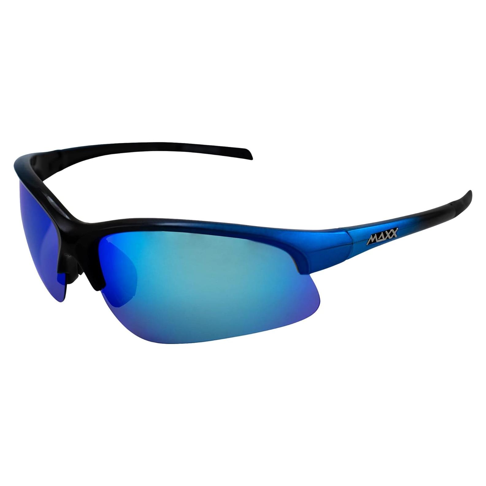 Gafas de sol deportivas Maxx Domain negras y azules polarizadas