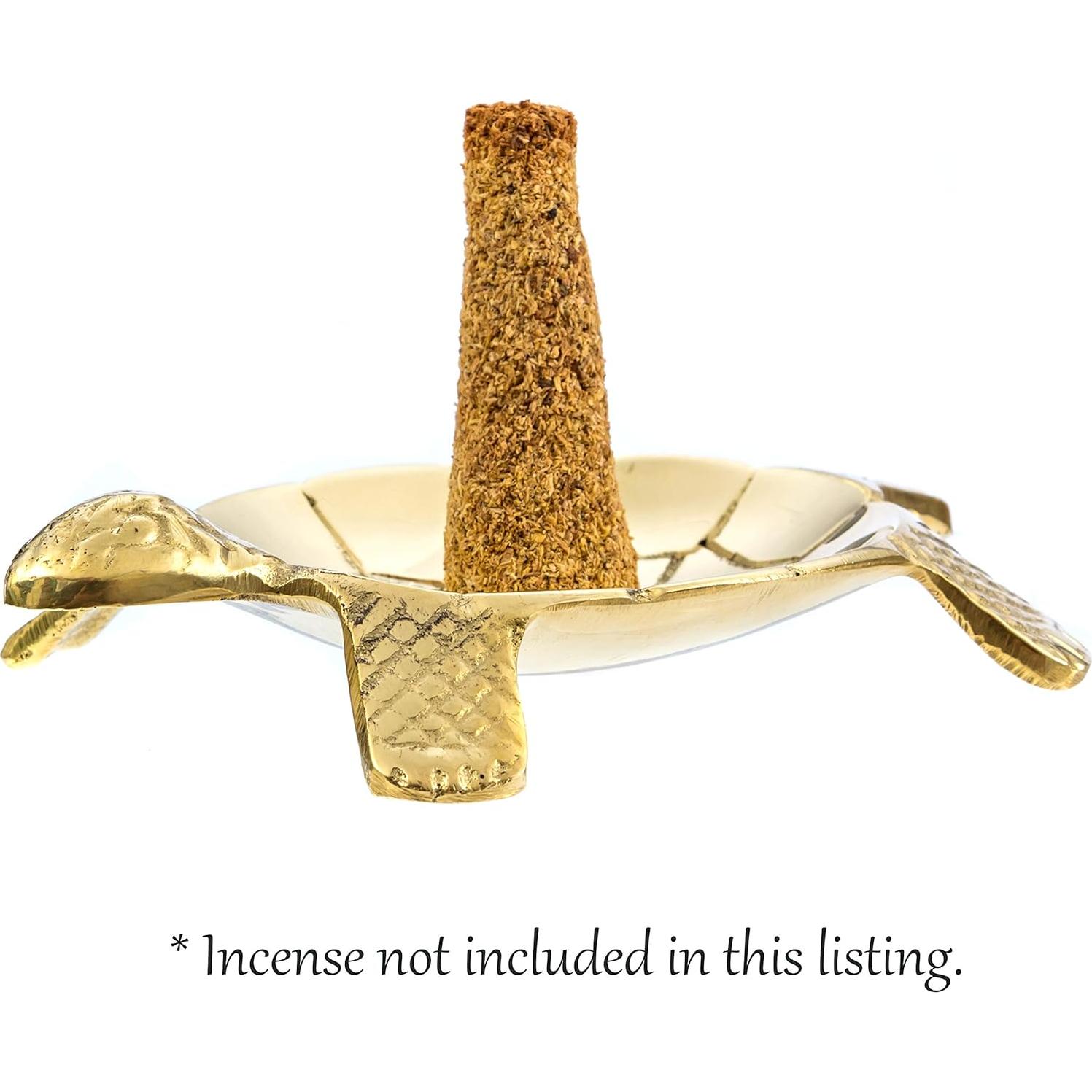 Soporte de Incienso Tortuga Latón 12.06 cm Alternative Imagination