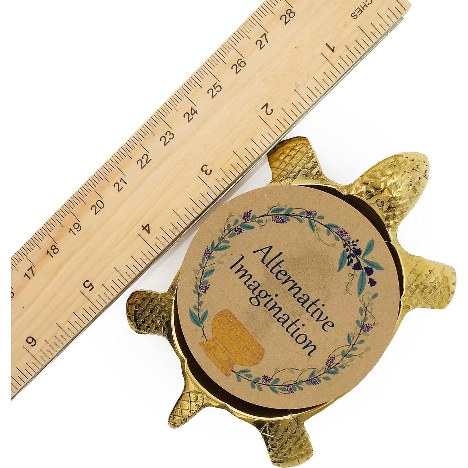 Soporte de Incienso Tortuga Latón 12.06 cm Alternative Imagination