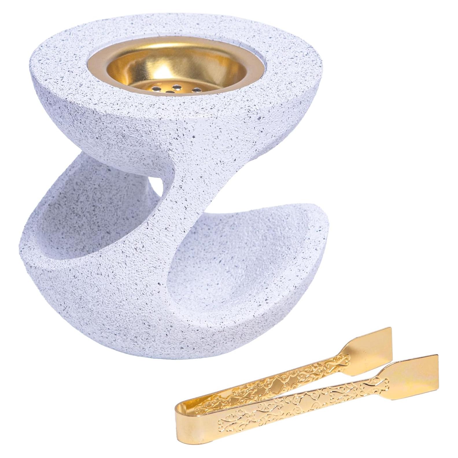 Quemador de Incienso de Resina Aowdsye Blanco para Yoga y Meditación