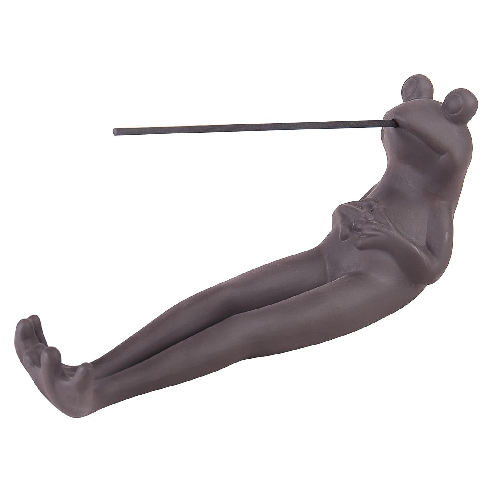 Soporte de Incienso de Rana Cerámica WEWAYSMILE 17.5x10.2cm