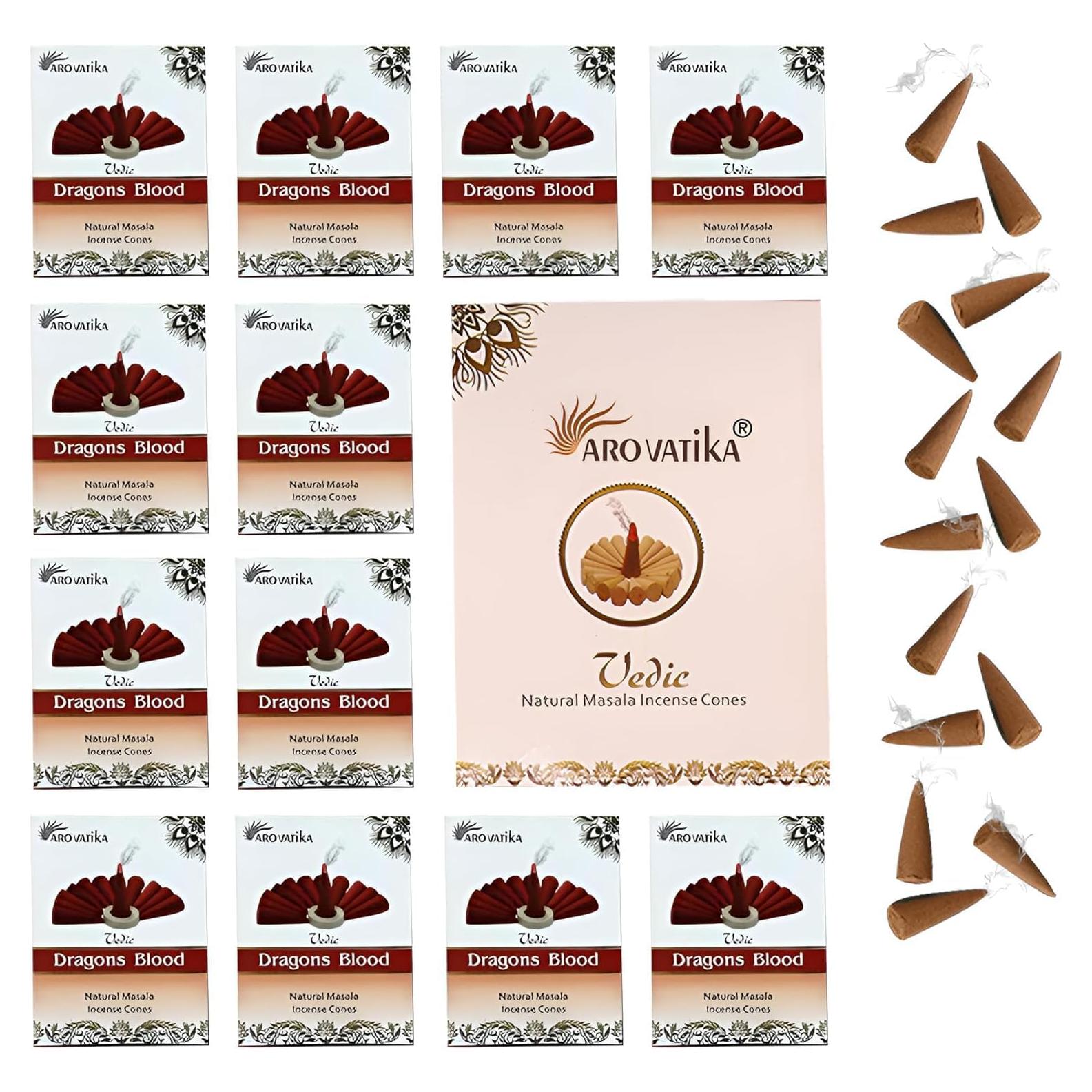 Conos de Incienso ARO VATIKA Sangre de Dragón 120 Unidades