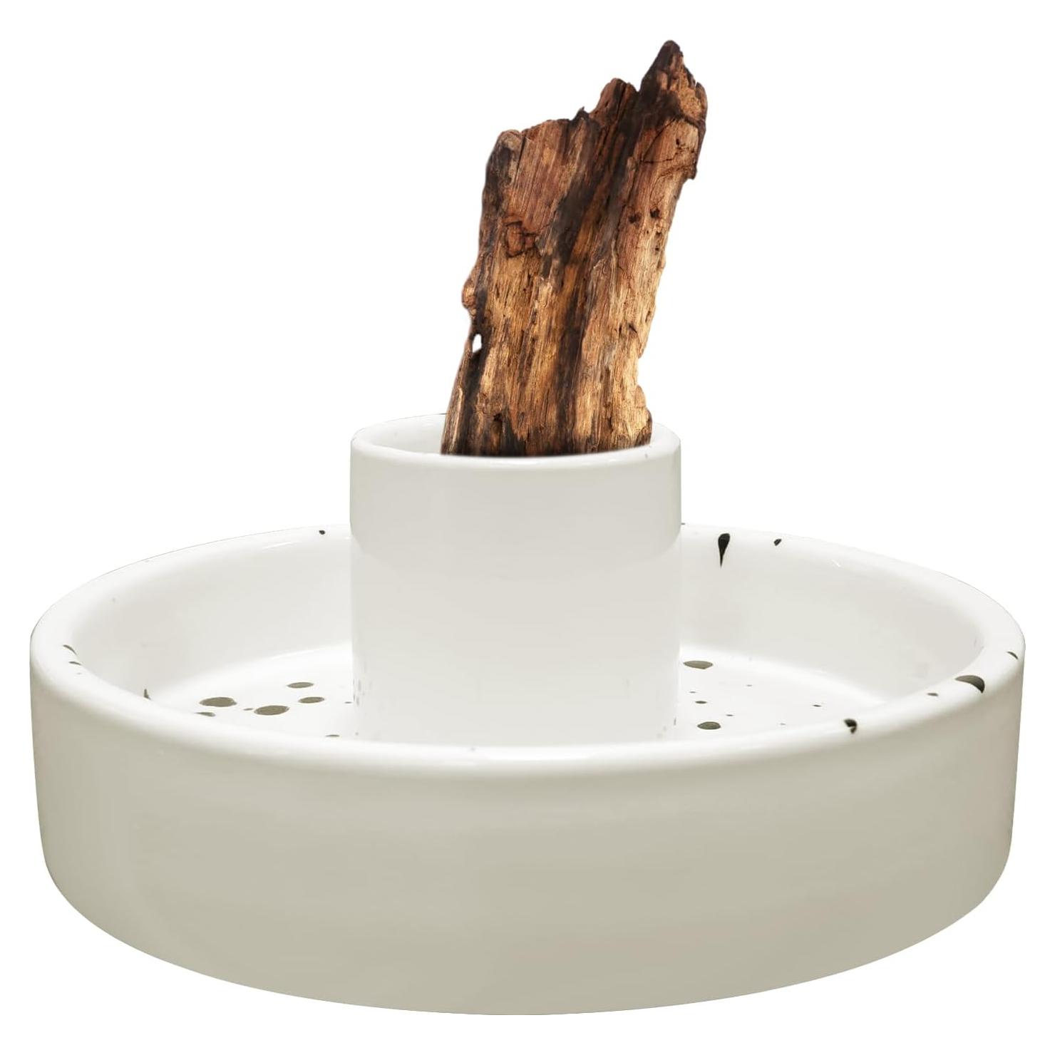 Soporte de Incienso de Cerámica Gute para Palo Santo Blanco