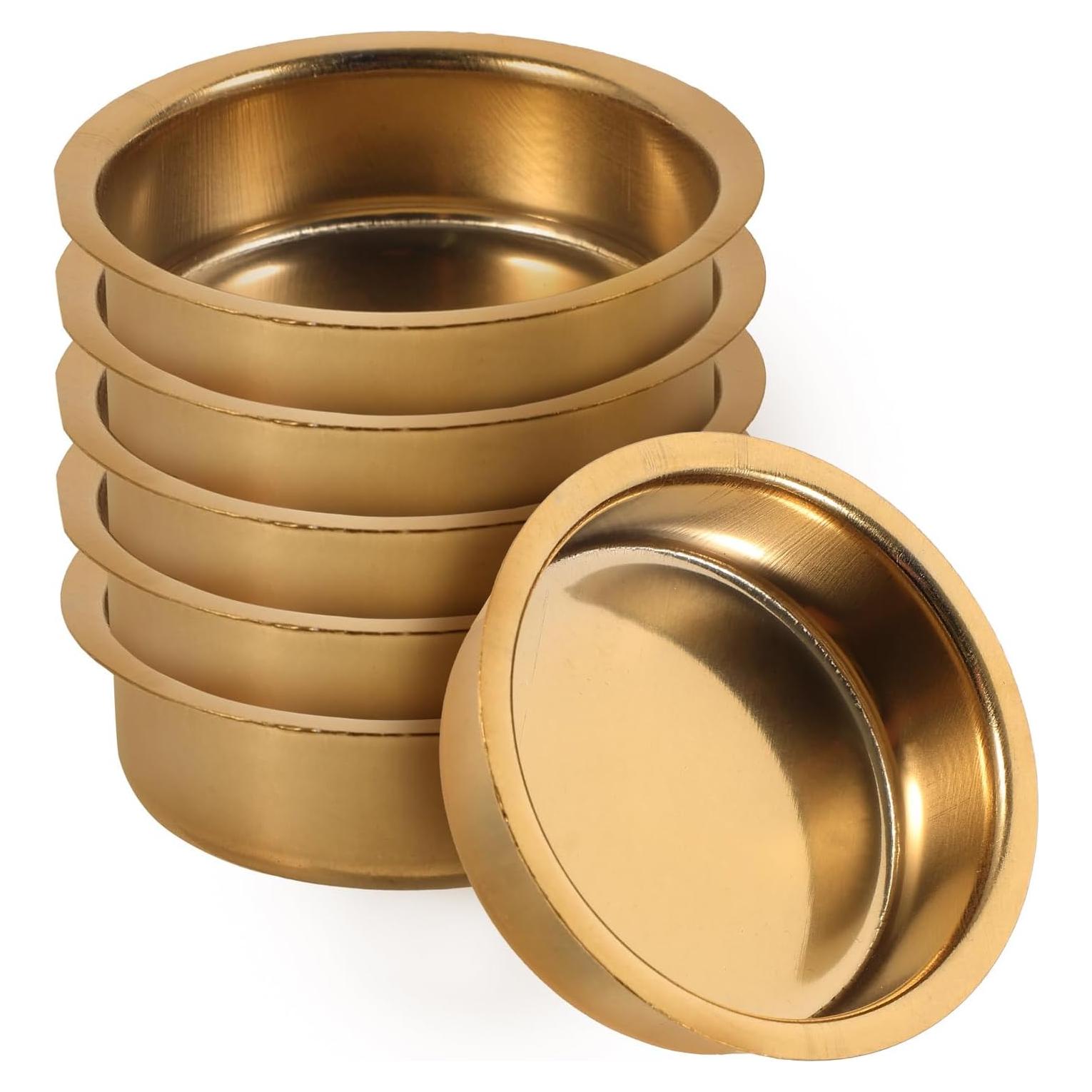 VOSAREA 6 Soportes de Incienso de Metal Dorado 5cm