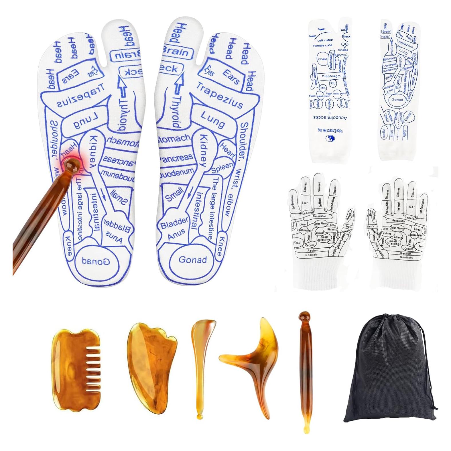 Juego de Calcetines y Guantes de Masaje Luomair - Alivio del Dolor