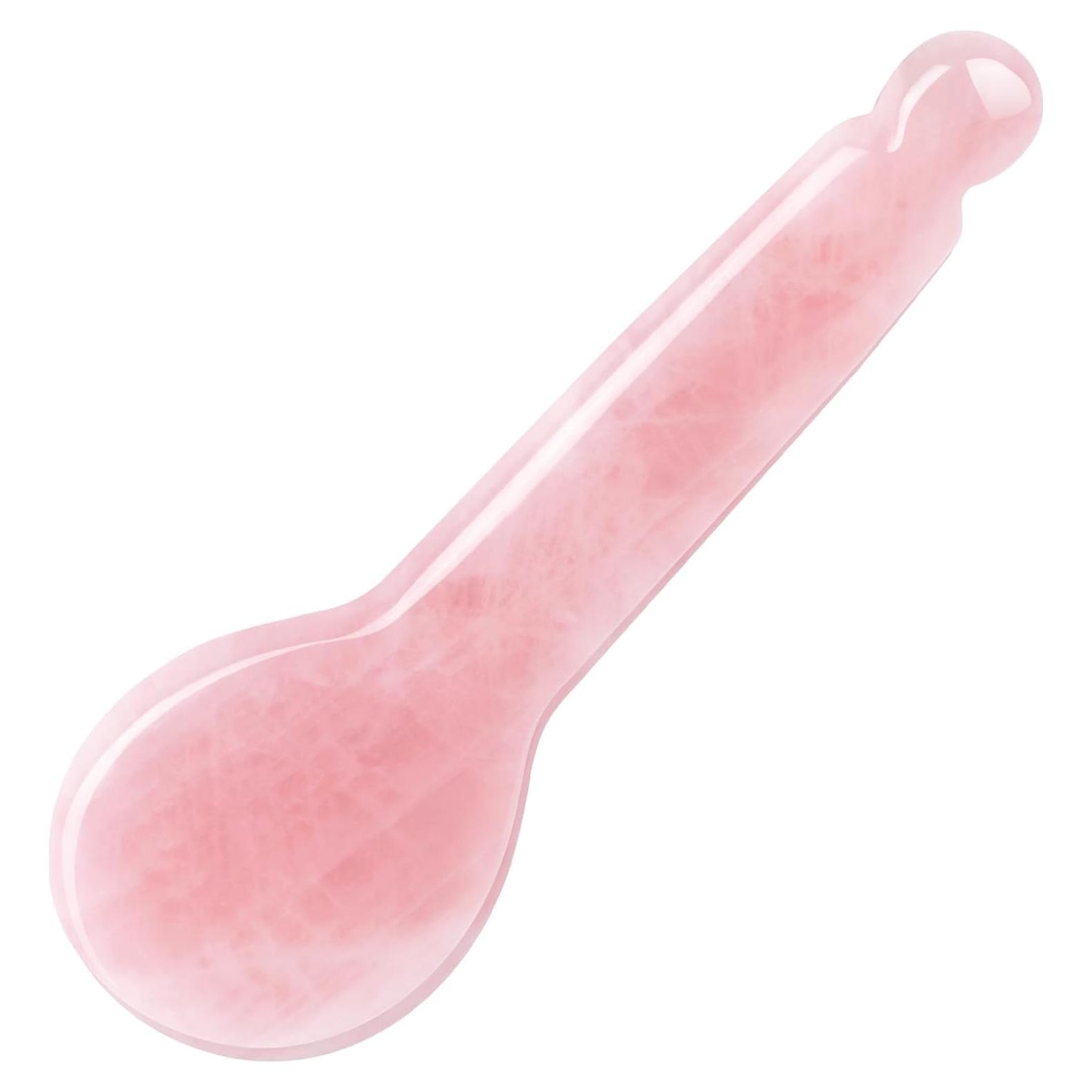 Herramienta de Masaje Gua Sha Cuarzo Rosa Ideayard 11.9x3.8cm