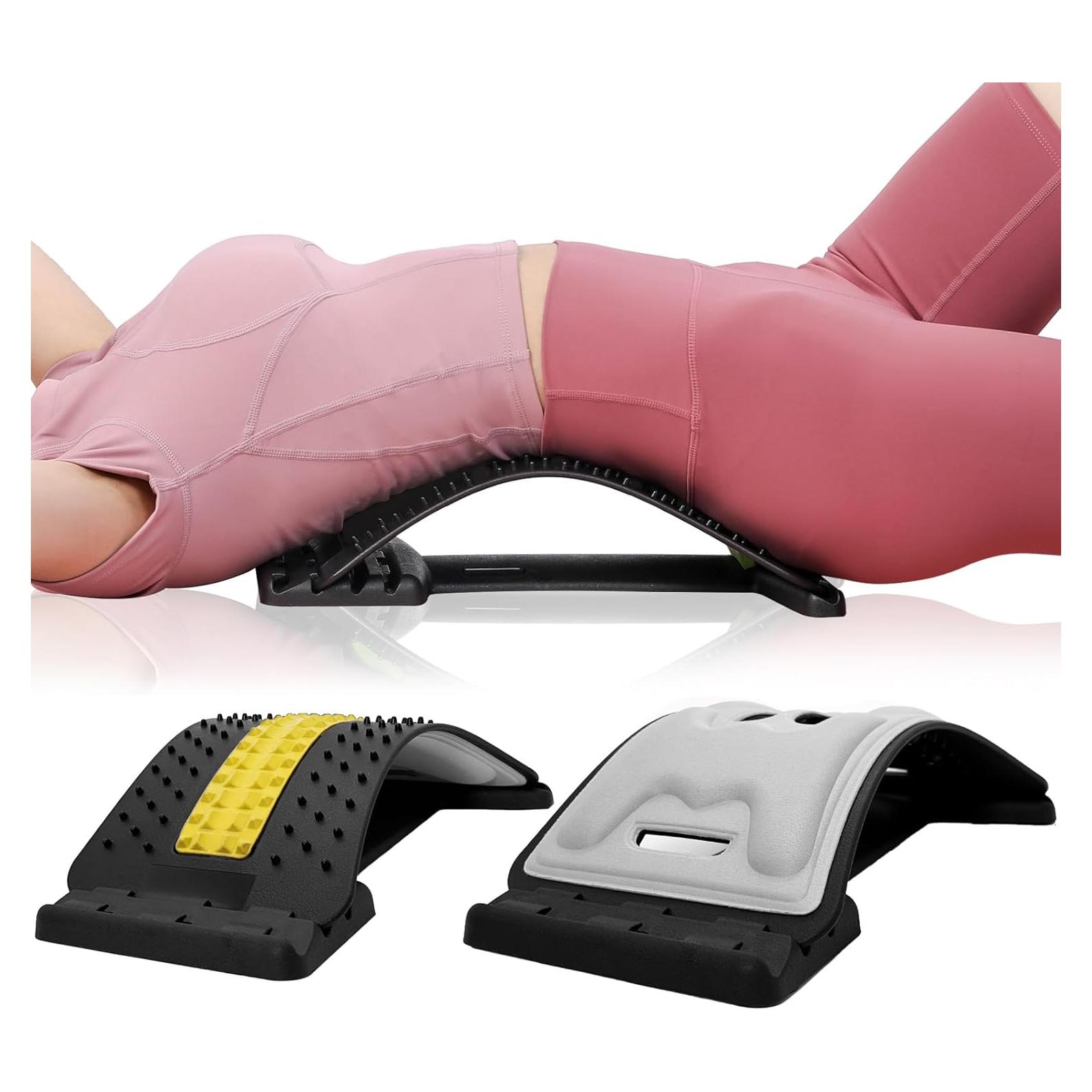 Estirador de Espalda Ajustable Lumbar Amarillo 3 Niveles