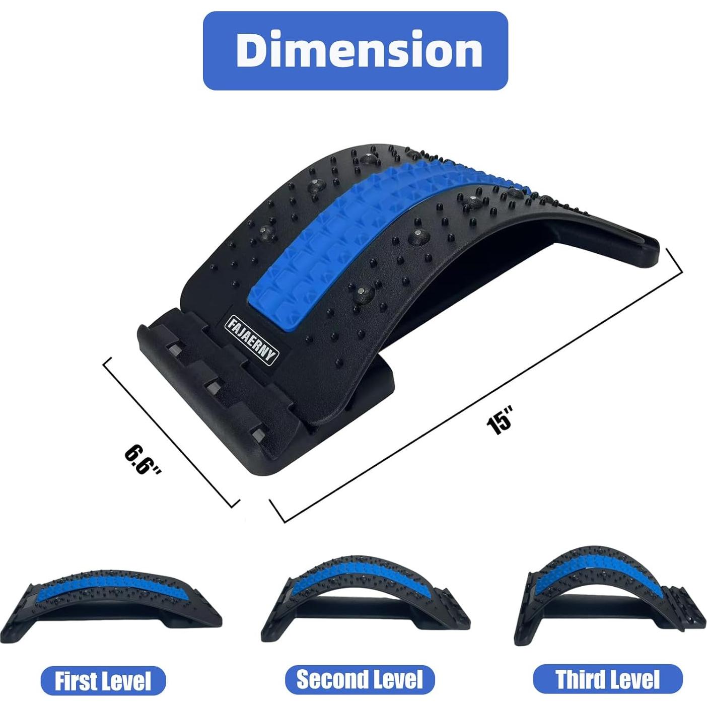 Estirador de Espalda FAJAERNY Ajustable 3 Niveles Alivio Dolor