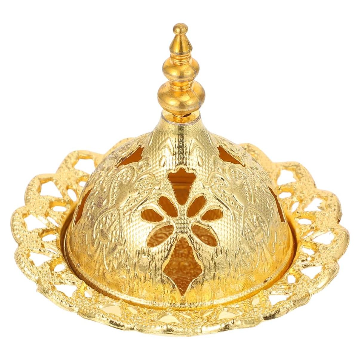 Quemador de Incienso DOITOOL Dorado de Zinc 7x7cm