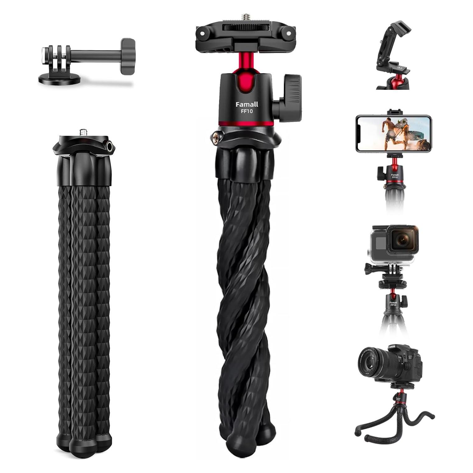 Trípode flexible Famall para cámara y teléfono 36cm