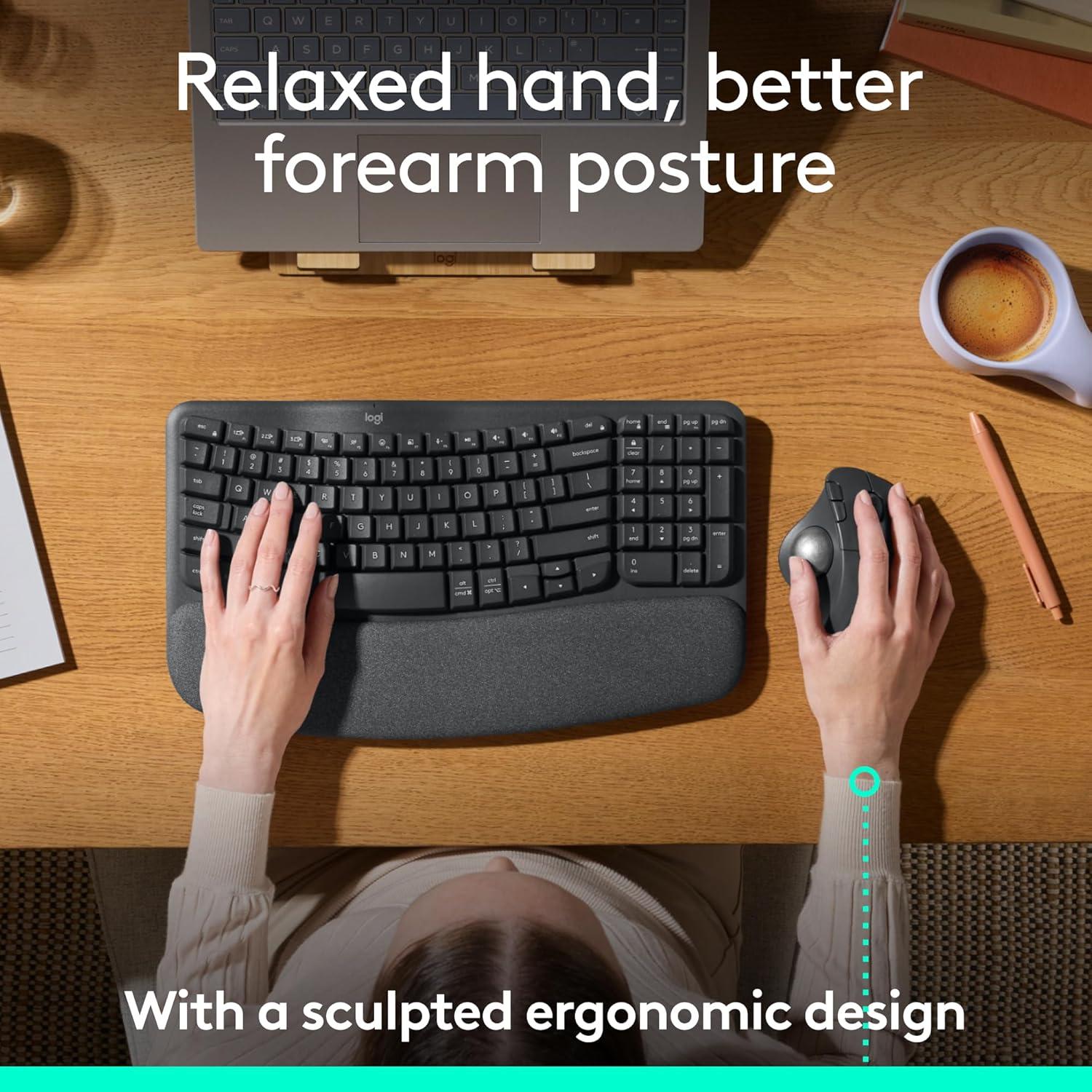 Logitech Ergo M575S Ratón Trackball Inalámbrico Ergonómico