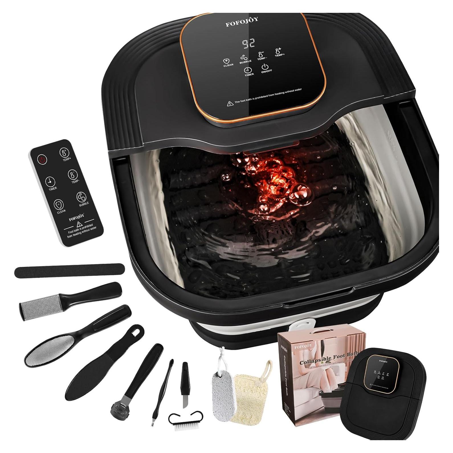 Bañera de pies colapsable FOFOJÔY con masaje y calor