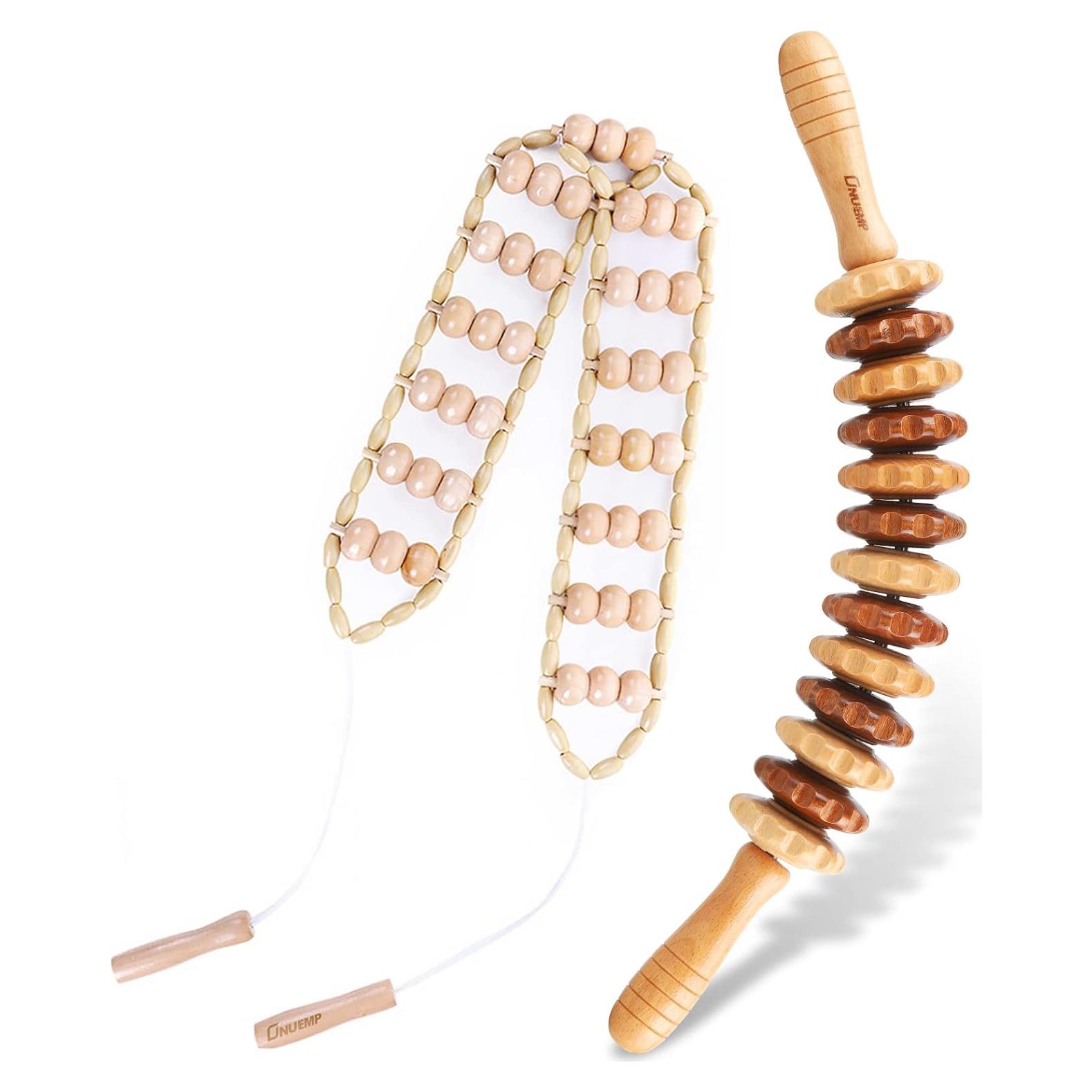 Kit de Masaje de Madera ONUEMP 2 Piezas para Drenaje Linfático