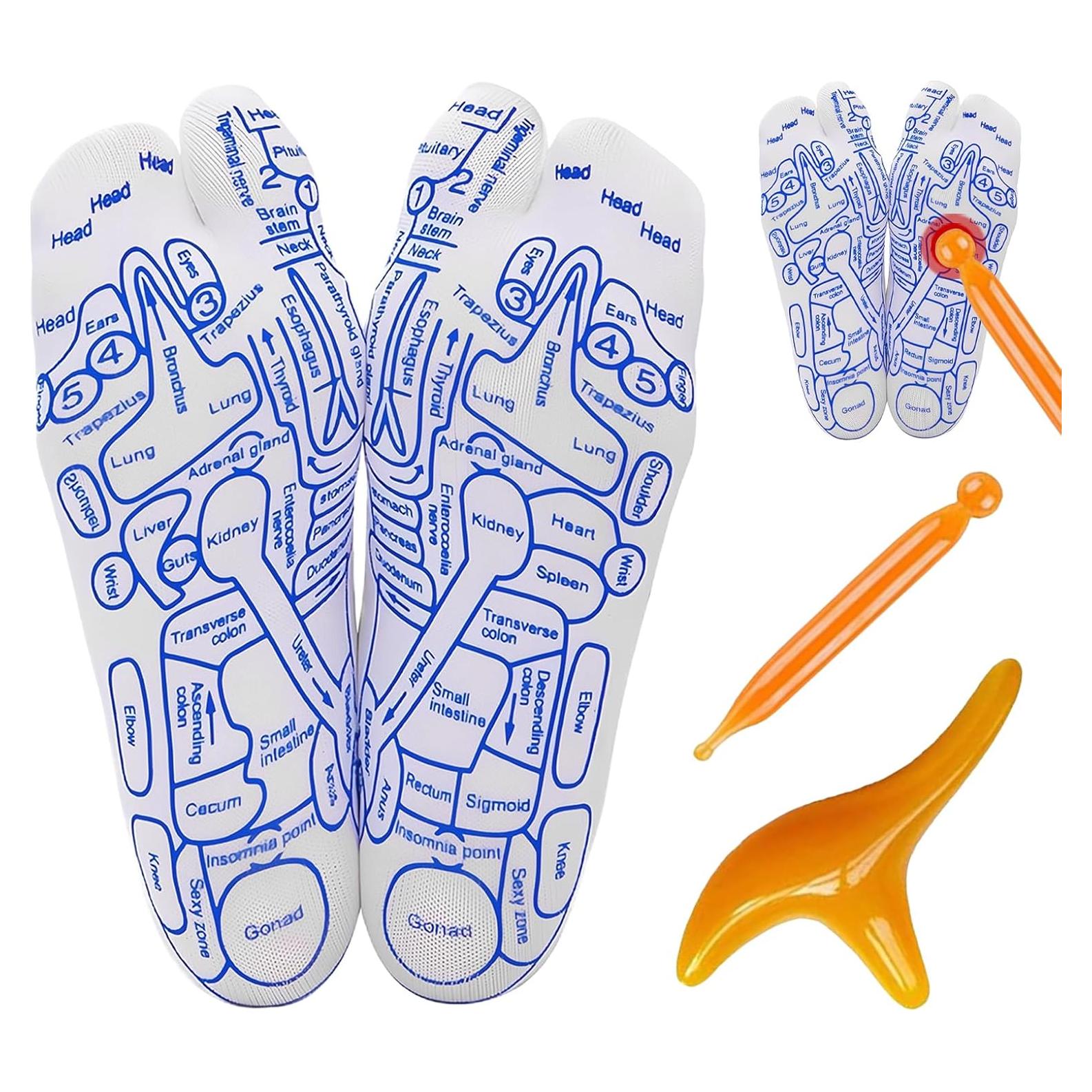 Calcetines de Reflexología con Herramienta de Masaje Hombre