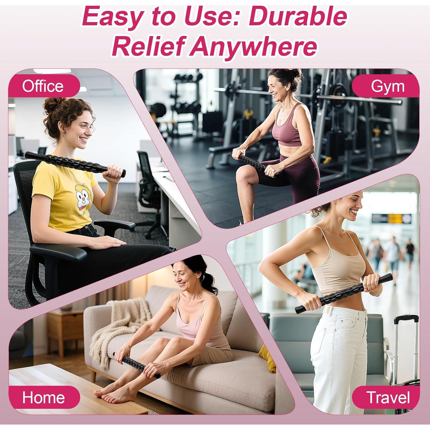 Rodillo de Masaje Muscular ZanLLW 35x4cm Alivio Profundo