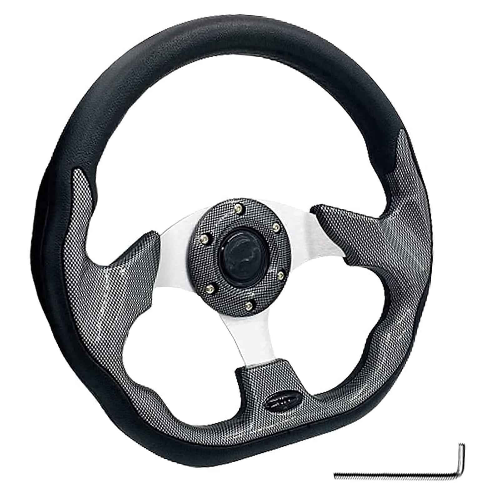 Volante de Carrito de Golf YEHICY 12.5" Fibra de Carbono Universal