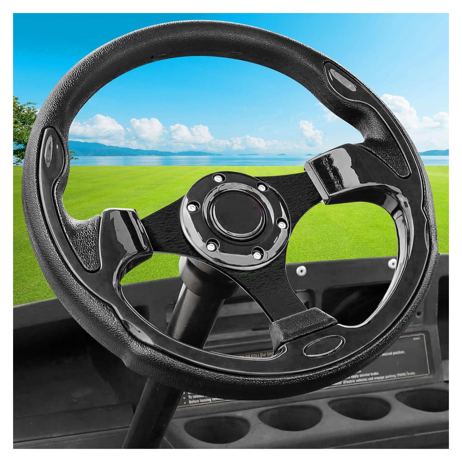 Volante de Carrito de Golf LEAPGOMAX 31.75 cm Ajuste Universal