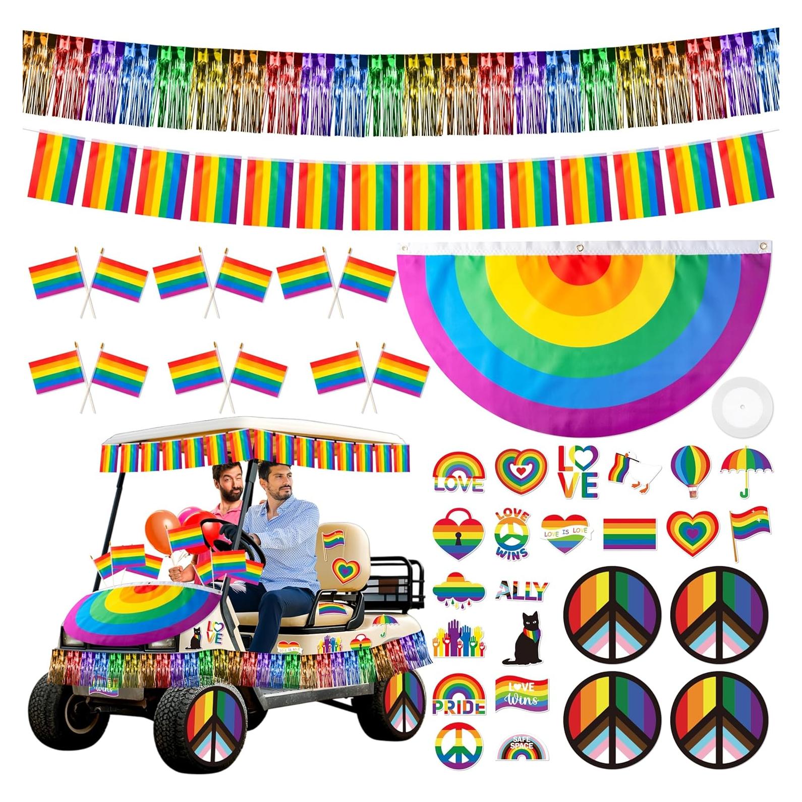 Kit de Decoración para Carro de Golf R HORSE - 40 Piezas Orgullo LGBT