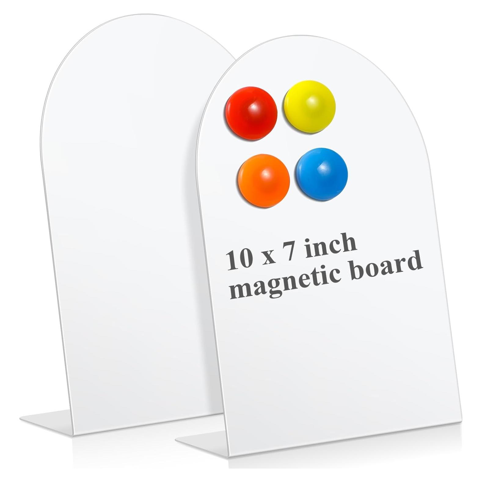 Tablero de Anuncios Magnético Shimeyao 2 Pcs Blanco 25x18 cm