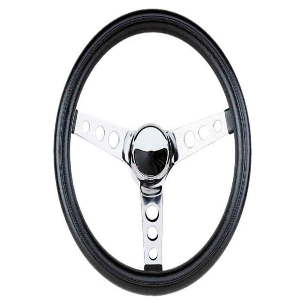 Volante Clásico Grant 838 34.3 cm Negro y Plata