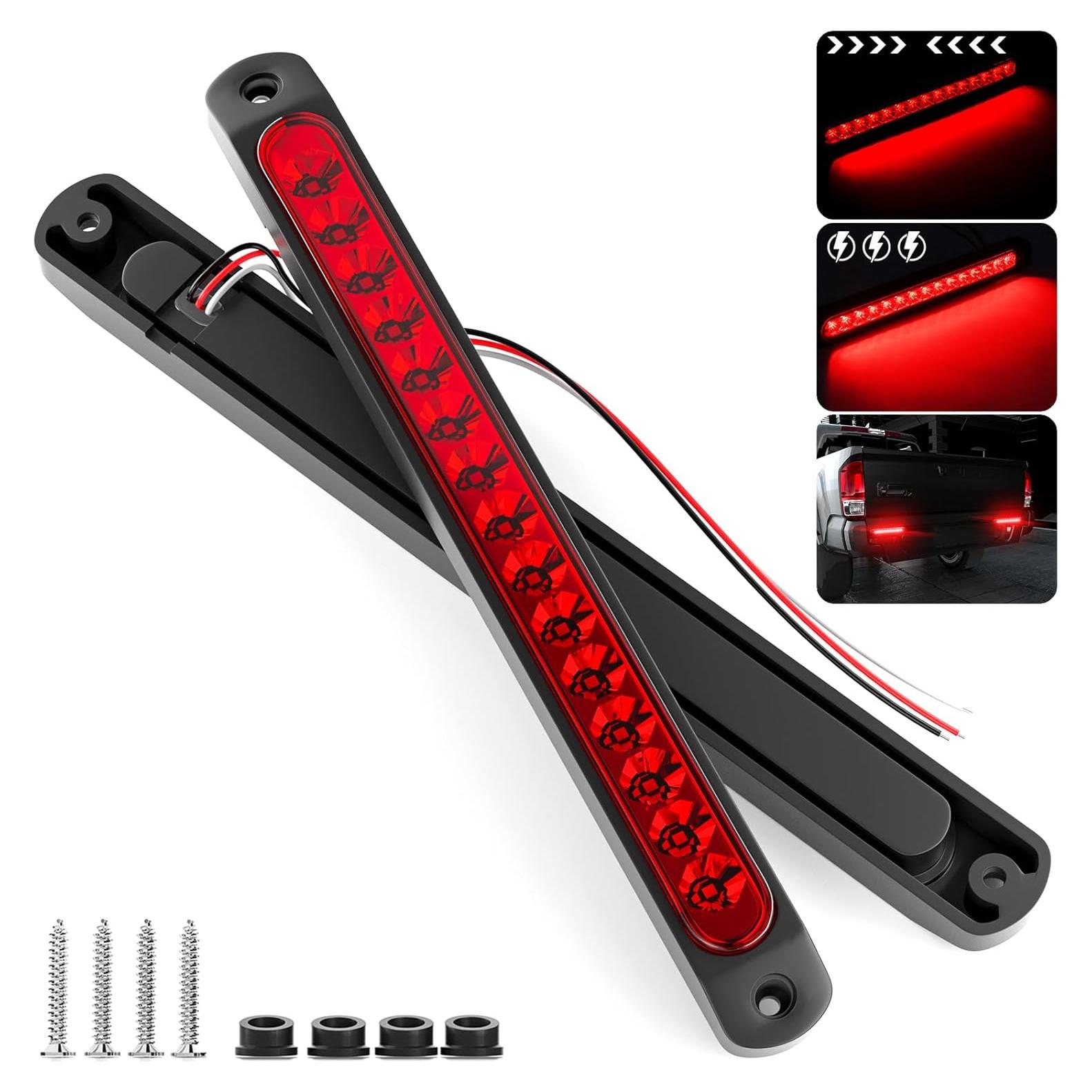 Barra de Luz de Freno PSEQT 10" LED Rojo Impermeable